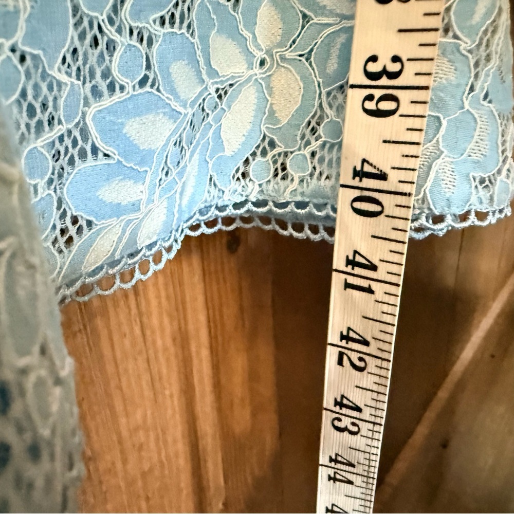 NWOT Rachel Parcell Celeste Blue Short Sleeve Lace Sheath Midi Dress Size XXS - Picture 8 of 10